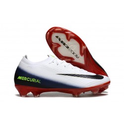 Zapatos Nike Zoom Mercurial Vapor XVI Elite FG Blanco Negro Rojo