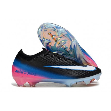 Zapatos Nike Zoom Mercurial Vapor XVI Elite FG Negro Blanco Azul Rosa 