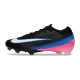 Zapatos Nike Zoom Mercurial Vapor XVI Elite FG Negro Blanco Azul Rosa