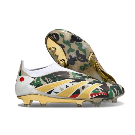 Botas adidas Predator Elite 25 Sin Cordone FG Negro Verde Dorado