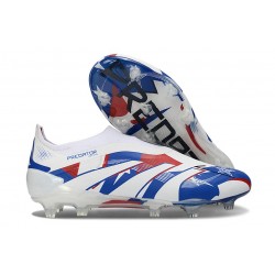 Botas adidas Predator Elite 25 Sin Cordone FG Blanco Azul Rojo