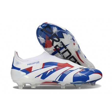 Botas adidas Predator Elite 25 Sin Cordone FG Blanco Azul Rojo