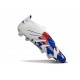 Botas adidas Predator Elite 25 Sin Cordone FG Blanco Azul Rojo
