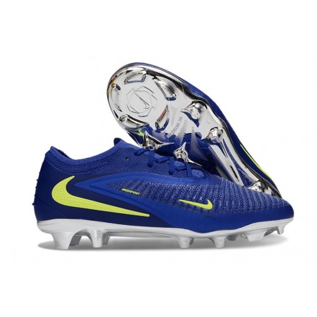 Bota de Futbol Nike Phantom 6 Elite Low FG Azul Amarillo