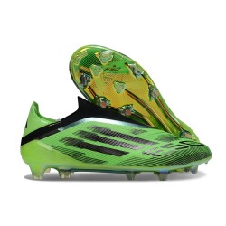 Botas de Futbol adidas F50 Elite Sin Cordones FG Verde Negro