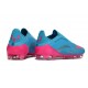 Botas de Futbol adidas F50 Elite Sin Cordones FG Azul Rosa