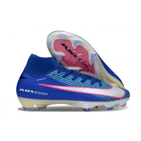 Nike Air Zoom Mercurial Superfly X Elite FG Azul Plateado
