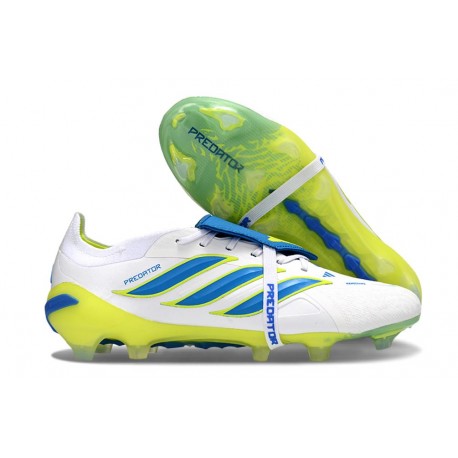 Bota de Futbol Adidas Predator Elite 26 FT FG Blanco Azul Amarillo