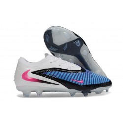 Bota de Futbol Nike Phantom 6 Elite Low FG Azul Carrera Explosión Rosa Blanco