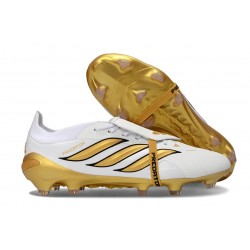 Bota de Futbol Adidas Predator Elite 26 FT FG Blanco Dorado