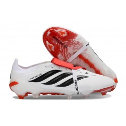 Bota de Futbol Adidas Predator Elite 26 FT FG Blanco Negro Rojo