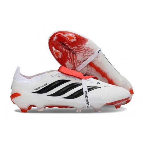 Bota de Futbol Adidas Predator Elite 26 FT FG Blanco Negro Rojo