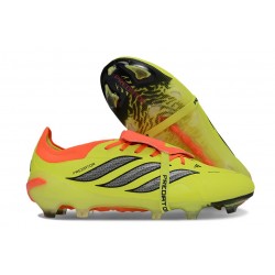 Bota de Futbol Adidas Predator Elite 26 FT FG Amarillo Negro Rojo