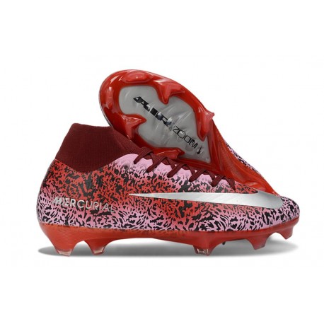 Botas de Fútbol Nike Mercurial Superfly 10 Elite FG Rojo Plateada