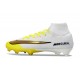 Botas de Fútbol Nike Mercurial Superfly 10 Elite FG Blanco Dorada Amarillo