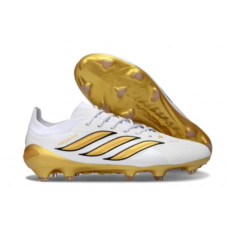 Zapatillas Adidas Predator 26 Elite L FG Blanco Dorado