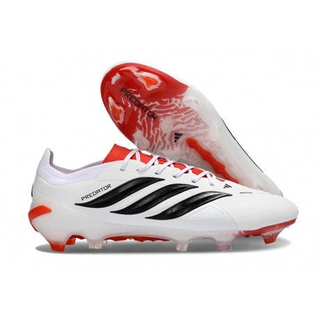 Zapatillas Adidas Predator 26 Elite L FG Blanco Negro Rojo