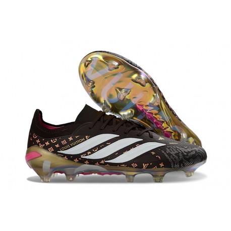 Botas de Fútbol Adidas Predator Elite Low FG Negro Blanco Dorado