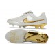 Botines de Futbol Nike Tiempo SE Elite FG Blanco Dorada