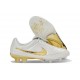 Botines de Futbol Nike Tiempo SE Elite FG Blanco Dorada
