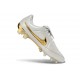 Botines de Futbol Nike Tiempo SE Elite FG Blanco Dorada