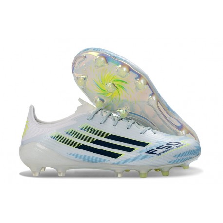 Botas de Fútbol adidas F50 Elite FG Blanco Azul Negro