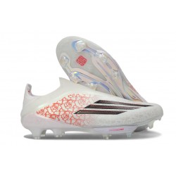 Botas de Futbol adidas F50+ Laceless FG x Lamie Yamal Blanco Negro Rojo