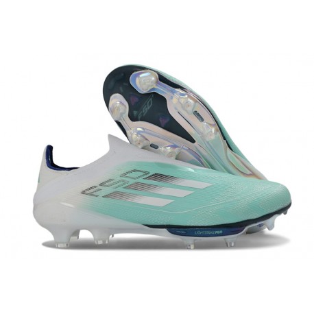 Botas de Futbol adidas F50+ Laceless FG Verde Plateado Blanco