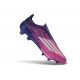 Zapatillas de Fútbol adidas F50 + Sin Cordones FG Violeta Rosa Blanco