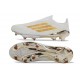 Zapatillas de Fútbol adidas F50 + Sin Cordones FG Bianco Dorada