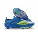 adidas F50 + Sin Cordones FG MESSI Azul Royal Amarillo Solar Semi Azul Burst