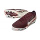 Nike Air Zoom Mercurial Vapor XVI Elite SG United - Borgoña Plata Metálica Rojo Fósil