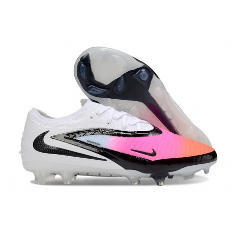 Bota de Futbol Nike Phantom 6 Elite Low FG Blanco Rosa Negro