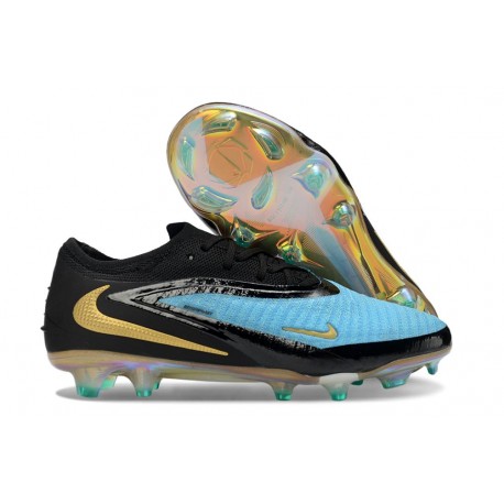 Bota de Futbol Nike Phantom 6 Elite Low FG Azul Negro Dorado