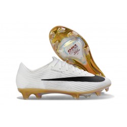 Zapatillas Nike Mercurial Vapor XVII Elite FG Blanco Negro Dorado