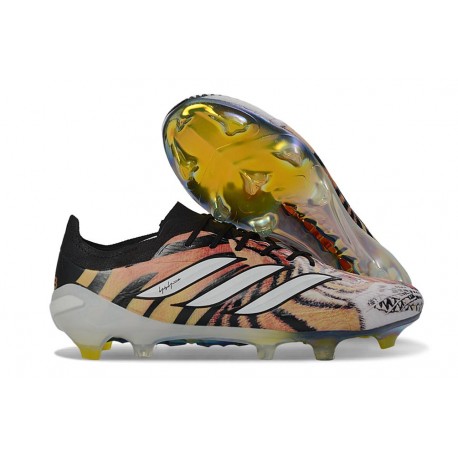 Botas de Fútbol Adidas Predator Elite Low FG Edición Tigre Dorada