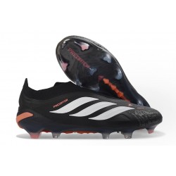adidas Predator 26 Sin Cordones Elite FG Negro Blanco