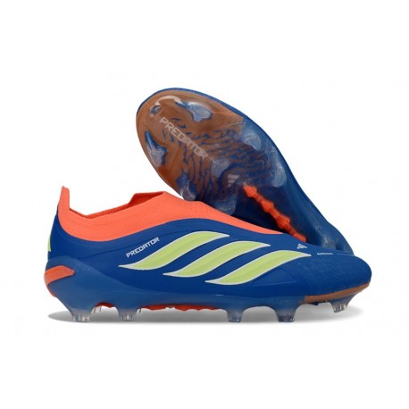 adidas Predator 26 Sin Cordones Elite FG Azul Naranja Amarillo
