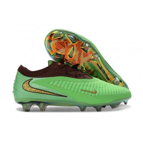 Bota de Futbol Nike Phantom 6 Elite Low FG Verde Dorada