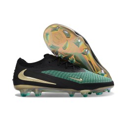 Bota de Futbol Nike Phantom 6 Elite Low FG Verde Negro Dorada