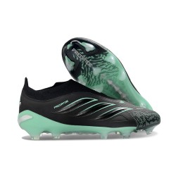 adidas Predator 26 Sin Cordones Elite FG Negro Verde
