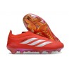 adidas Predator 26 Sin Cordones Elite FG Rojo Blanco