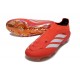 adidas Predator 26 Sin Cordones Elite FG Rojo Blanco