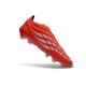 adidas Predator 26 Sin Cordones Elite FG Rojo Blanco