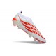 adidas Predator 26 Sin Cordones Elite FG Blanco Rojo Negro