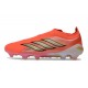 adidas Predator 26 Sin Cordones Elite FG Solar Turbo Cromo Termal Negro