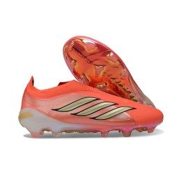 adidas Predator 26 Sin Cordones Elite FG Solar Turbo Cromo Termal Negro