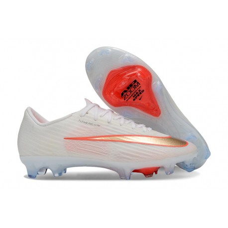 Bota de Futbol Nike Mercurial Vapor 17 Elite FG Blanco Naranja Dorada