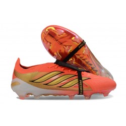 Bota de Futbol Adidas Predator Elite 26 FT FG Naranja Negro Dorada