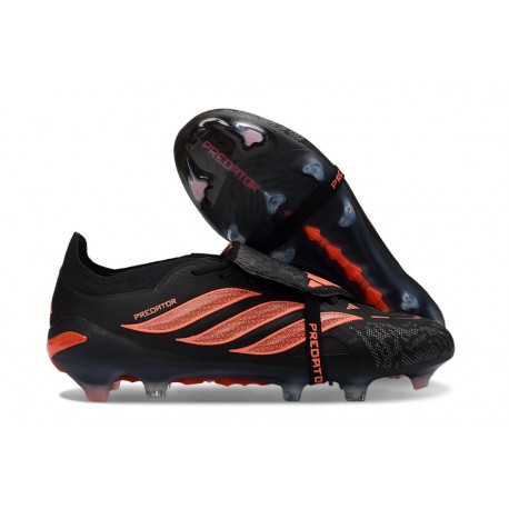 Zapatos de Fútbol Adidas Predator Elite Tongue FG Negro Naranja